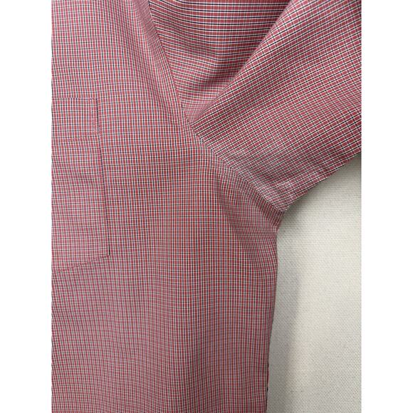 Eddie Bauer Relaxed Fit Wrinkle Resistant Short Sleeve Shirt Red Men XL Tall - Picture 4 of 9
